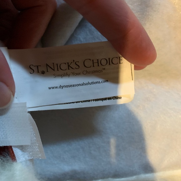 Buffalo plaid tree skirt with deer. - Picture 3 of 3